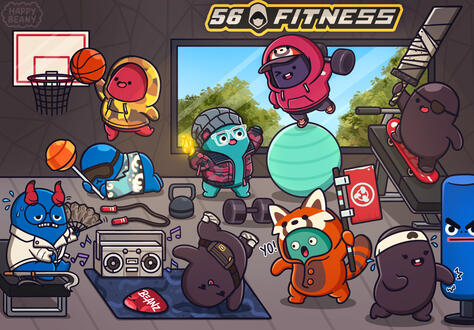 Hardworking Beanz In Fitness Centre